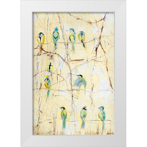 Serenity White Modern Wood Framed Art Print by Parenteau, Maria Teles