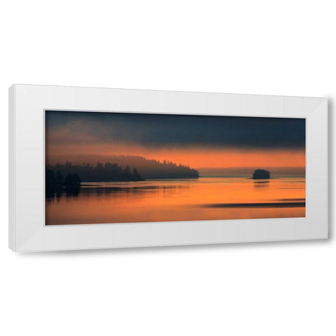 Afterglow White Modern Wood Framed Art Print by Patch, Dan