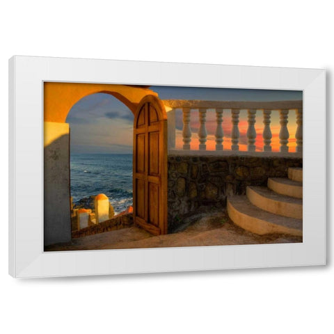 Temptation White Modern Wood Framed Art Print by Patch, Dan