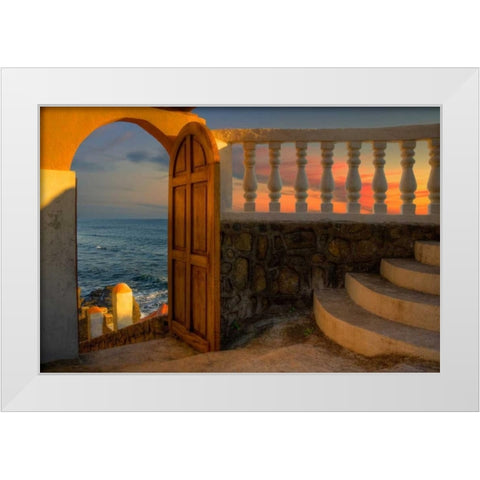 Temptation White Modern Wood Framed Art Print by Patch, Dan