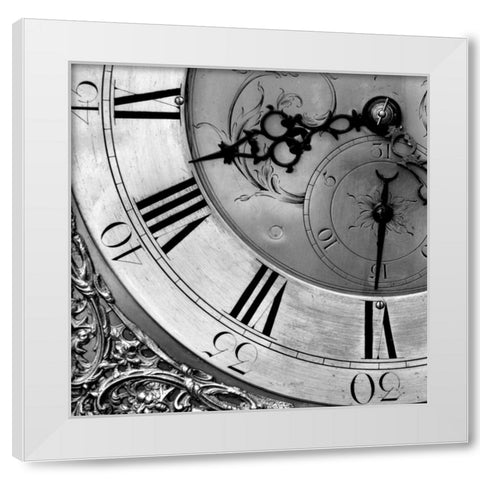 Clockwork 2 White Modern Wood Framed Art Print by PhotoINC Studio