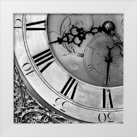 Clockwork 2 White Modern Wood Framed Art Print by PhotoINC Studio