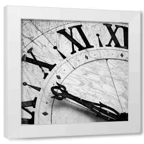 Clockwork 3 White Modern Wood Framed Art Print by PhotoINC Studio