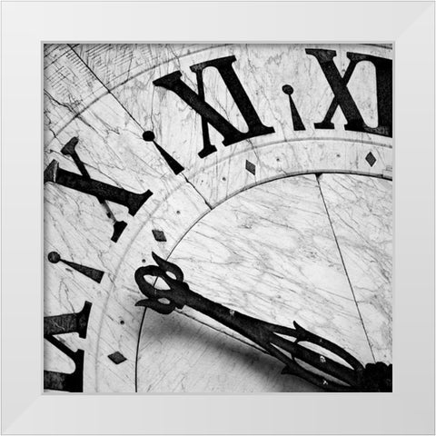 Clockwork 3 White Modern Wood Framed Art Print by PhotoINC Studio