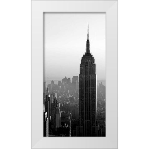 Empire State White Modern Wood Framed Art Print by PhotoINC Studio