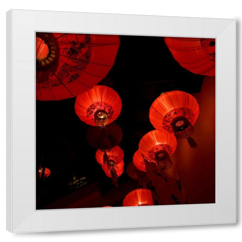 Orient Lamps White Modern Wood Framed Art Print by PhotoINC Studio