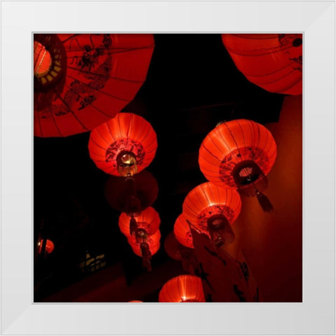 Orient Lamps White Modern Wood Framed Art Print by PhotoINC Studio