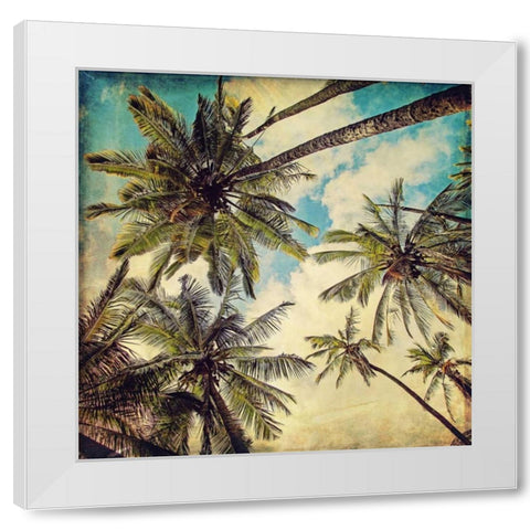 Kauai Island Palms White Modern Wood Framed Art Print by Price, Melanie Alexandra