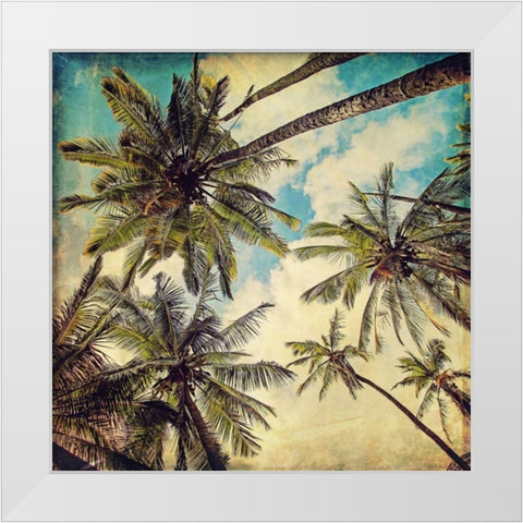 Kauai Island Palms White Modern Wood Framed Art Print by Price, Melanie Alexandra