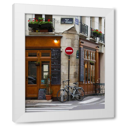 Rue de la Colombe White Modern Wood Framed Art Print by Price, Melanie Alexandra