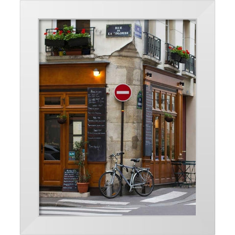 Rue de la Colombe White Modern Wood Framed Art Print by Price, Melanie Alexandra