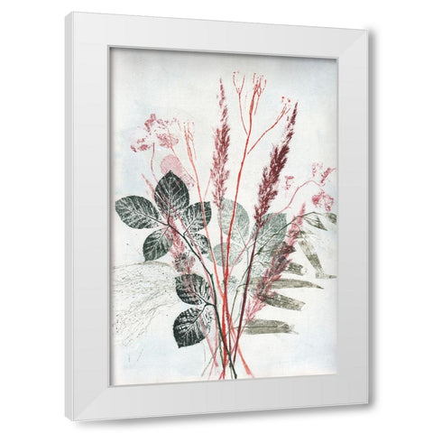 Bouquet 2 Red Green White Modern Wood Framed Art Print by Folcarelli, Pernille