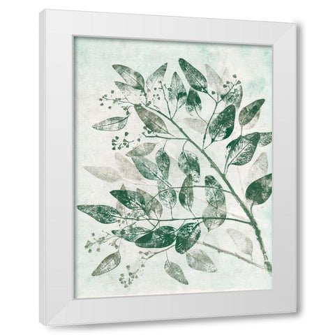 Eucalyptus 1 Green White Modern Wood Framed Art Print by Folcarelli, Pernille