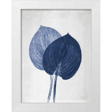 Hosta 2 Blue White Modern Wood Framed Art Print by Folcarelli, Pernille