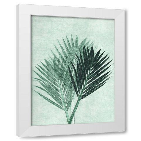 Palm 4 Green White Modern Wood Framed Art Print by Folcarelli, Pernille