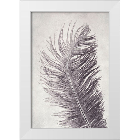 Feather 4 Light White Modern Wood Framed Art Print by Folcarelli, Pernille