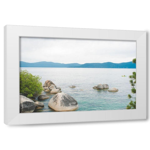 Sand Harbor Afternoon No. 1 White Modern Wood Framed Art Print by Quintero, Sonja