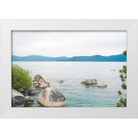 Sand Harbor Afternoon No. 1 White Modern Wood Framed Art Print by Quintero, Sonja