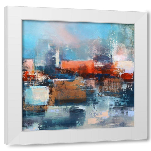 Erosion White Modern Wood Framed Art Print by Quinzin, Marianne
