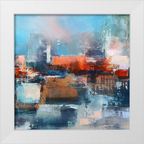 Erosion White Modern Wood Framed Art Print by Quinzin, Marianne