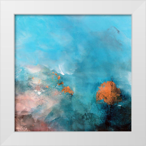 Silence is Golden White Modern Wood Framed Art Print by Quinzin, Marianne