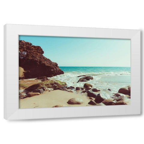 Santa Monica Beach Vibes No. 2 White Modern Wood Framed Art Print by Quintero, Sonja