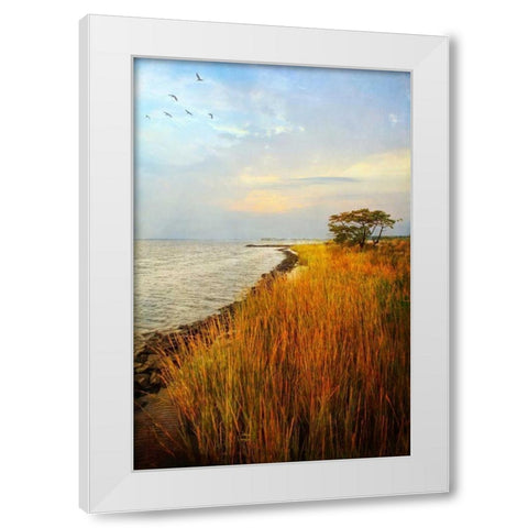 Morning Has Broken White Modern Wood Framed Art Print by Rivera, John