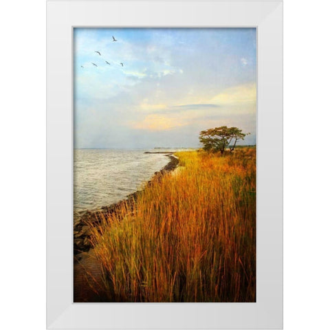 Morning Has Broken White Modern Wood Framed Art Print by Rivera, John