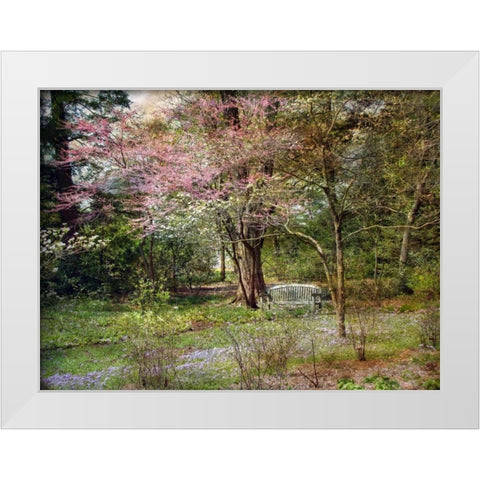 Spring White Modern Wood Framed Art Print by Rivera, John