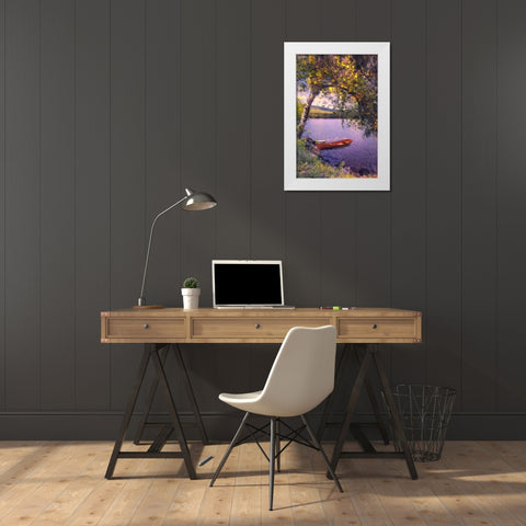 Summer Days White Modern Wood Framed Art Print by Rivera, John
