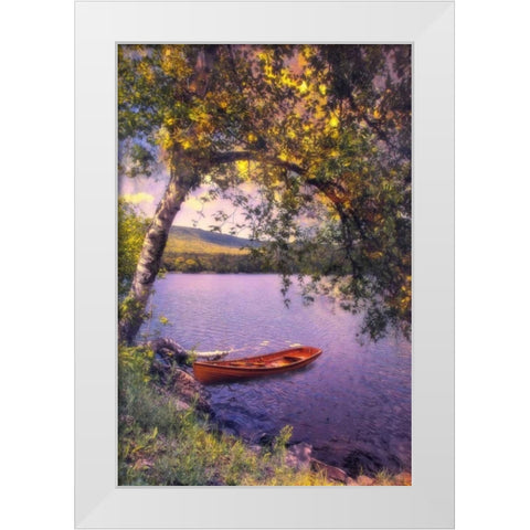 Summer Days White Modern Wood Framed Art Print by Rivera, John