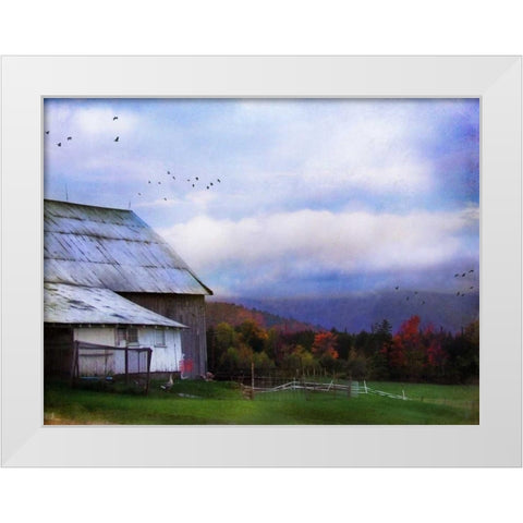 Vermont Afternoon White Modern Wood Framed Art Print by Rivera, John
