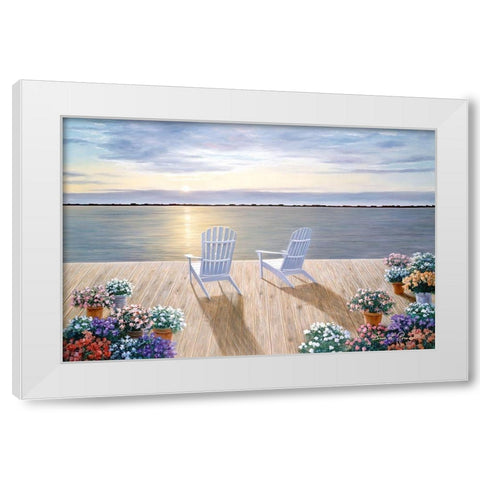 Among Friends White Modern Wood Framed Art Print by Romanello, Diane
