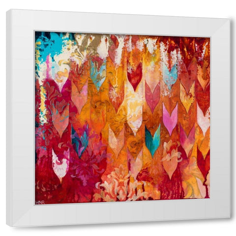 Love Falls From The Sky White Modern Wood Framed Art Print by Robinson, Heather Noel
