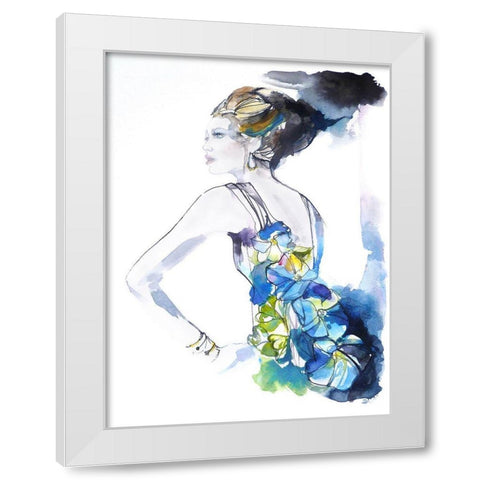 Flower Dress White Modern Wood Framed Art Print by Rideout, Schuyler