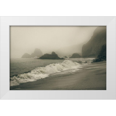 Tides of Time Turn White Modern Wood Framed Art Print by Rogers, Eunika
