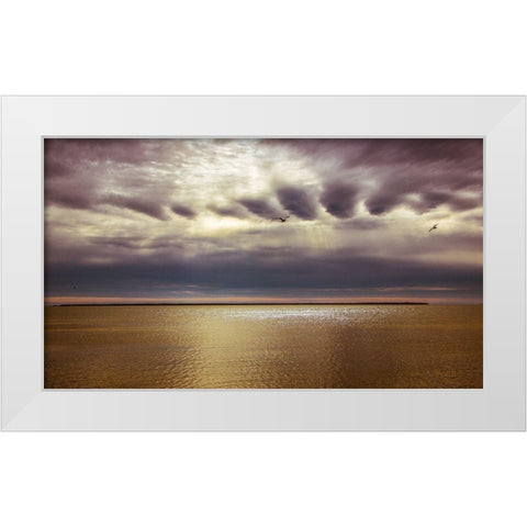 To Face This Day White Modern Wood Framed Art Print by Rogers, Eunika