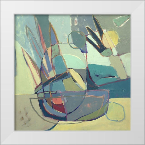 Three Easy Steps White Modern Wood Framed Art Print by Rufo, Caroline