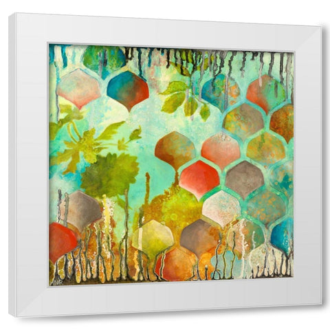 Sprightly White Modern Wood Framed Art Print by Robinson, Heather Noel