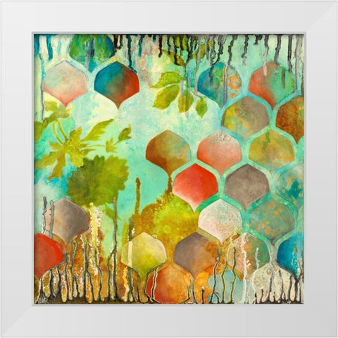 Sprightly White Modern Wood Framed Art Print by Robinson, Heather Noel