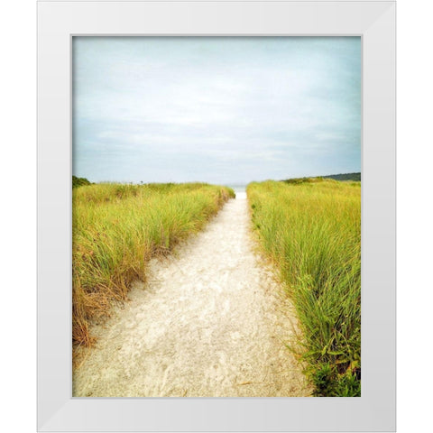 Beach Trail White Modern Wood Framed Art Print by Ryan, Brooke T.