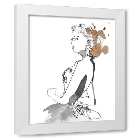 Dancing Queen White Modern Wood Framed Art Print by Rideout, Schuyler