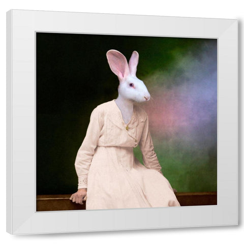 The Delicate Lady White Modern Wood Framed Art Print by Roch, Martine