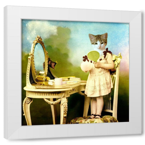 The Impersonator White Modern Wood Framed Art Print by Roch, Martine