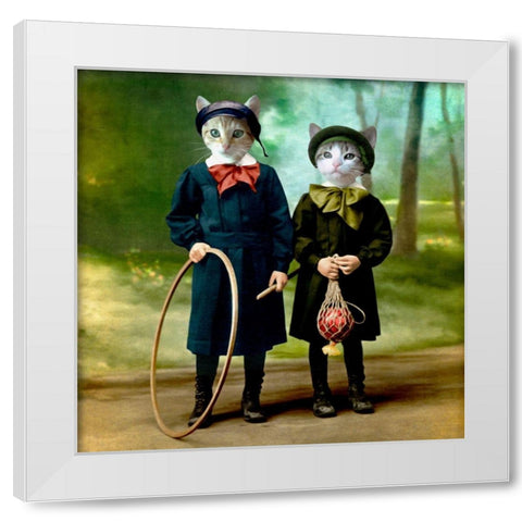 The Good Kids White Modern Wood Framed Art Print by Roch, Martine