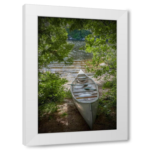 Canoe White Modern Wood Framed Art Print by Ryan, Brooke T.