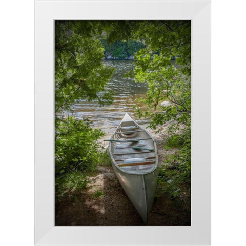 Canoe White Modern Wood Framed Art Print by Ryan, Brooke T.