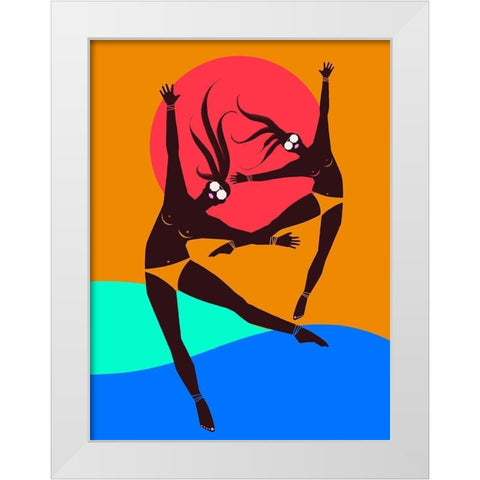 Its a Vibe White Modern Wood Framed Art Print by Robinson, Erin K.