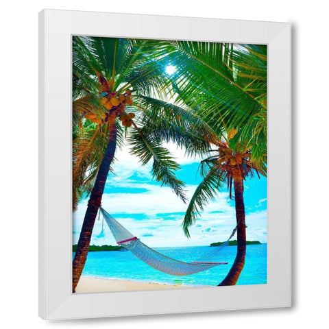 Coconut Sun White Modern Wood Framed Art Print by Reed, Jack