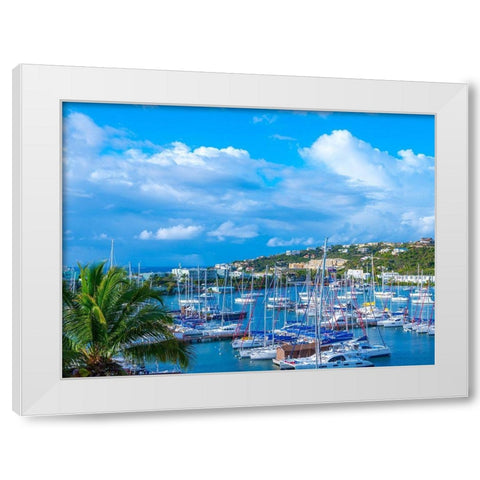 Oyster Pond Bay, St. Maarten White Modern Wood Framed Art Print by Reed, Jack